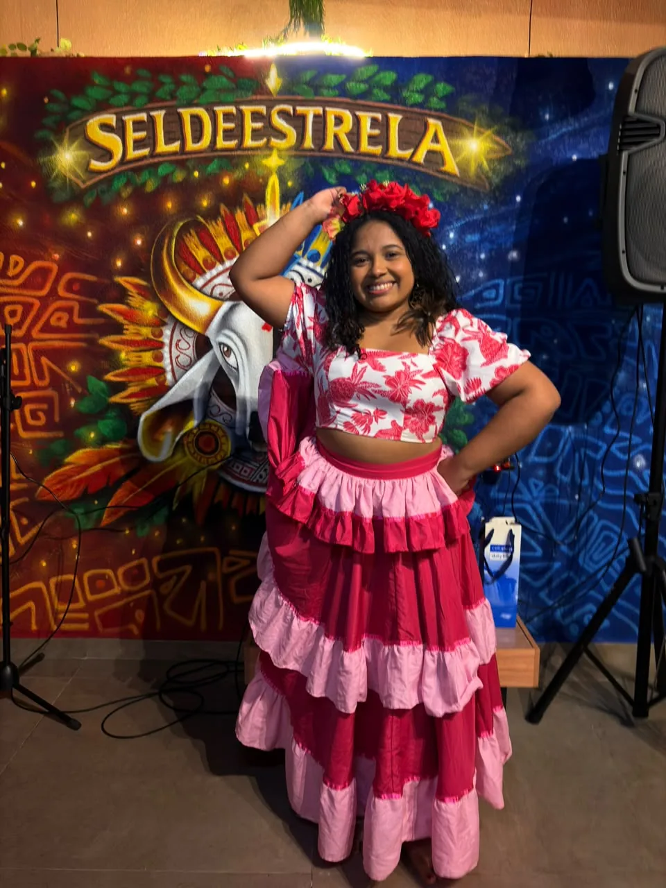 Dançarina de carimbó no Seldeestrela